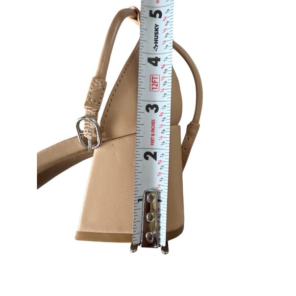 NINE WEST Beige Nude Block Kitten Heels Sandals Size 8.5 - Picture 10 of 12